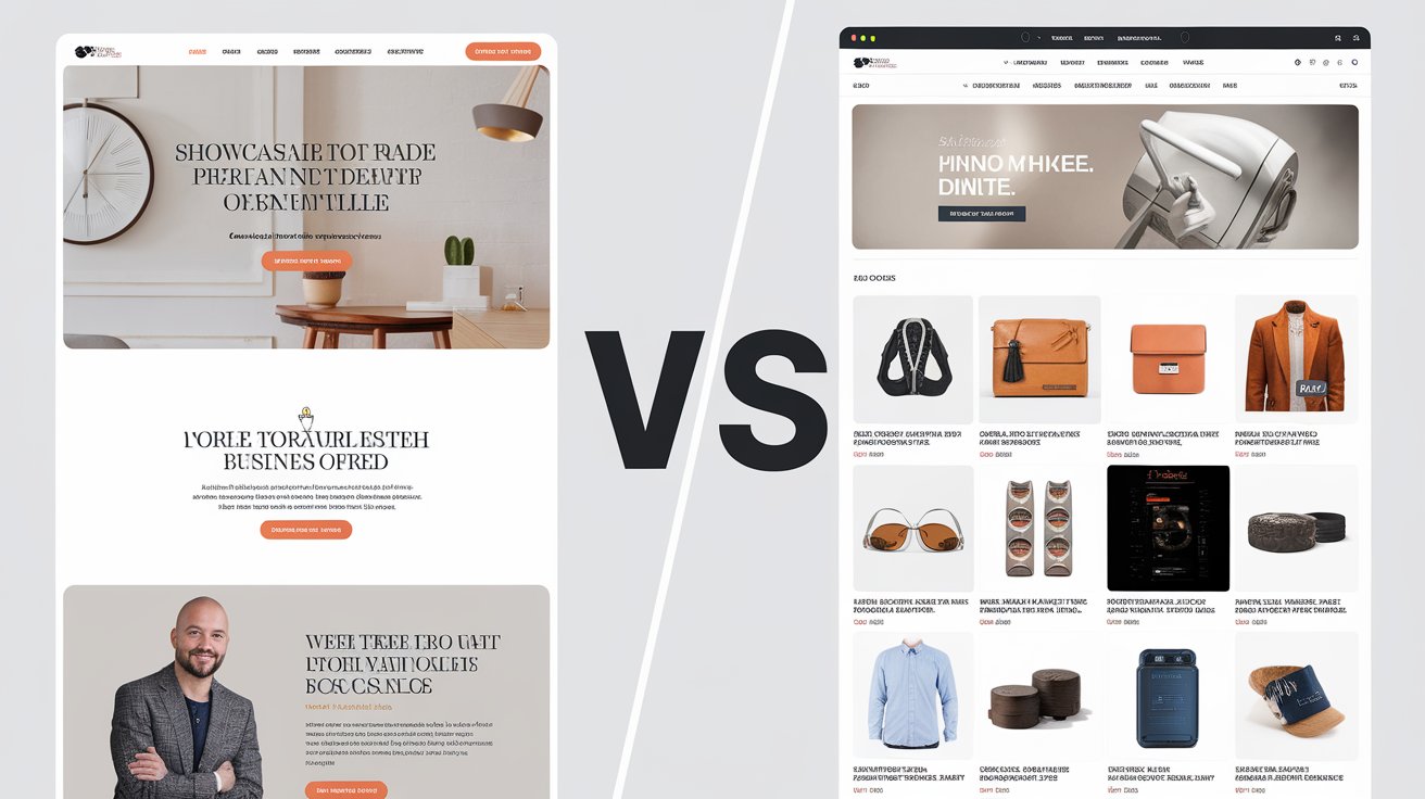 Site vitrine vs site e-commerce